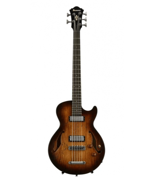 Ibanez Artcore AGBV205 Hollowbody Tobacco Burst 5 String Bass Guitar Serial#0017